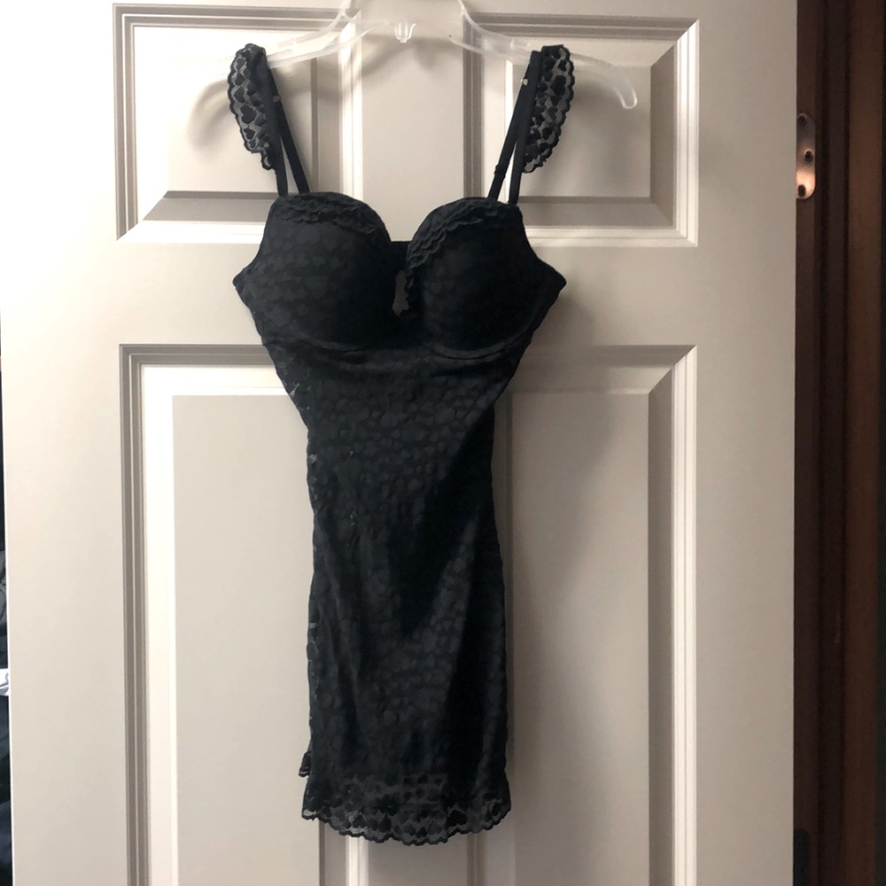 Black lace lingerie